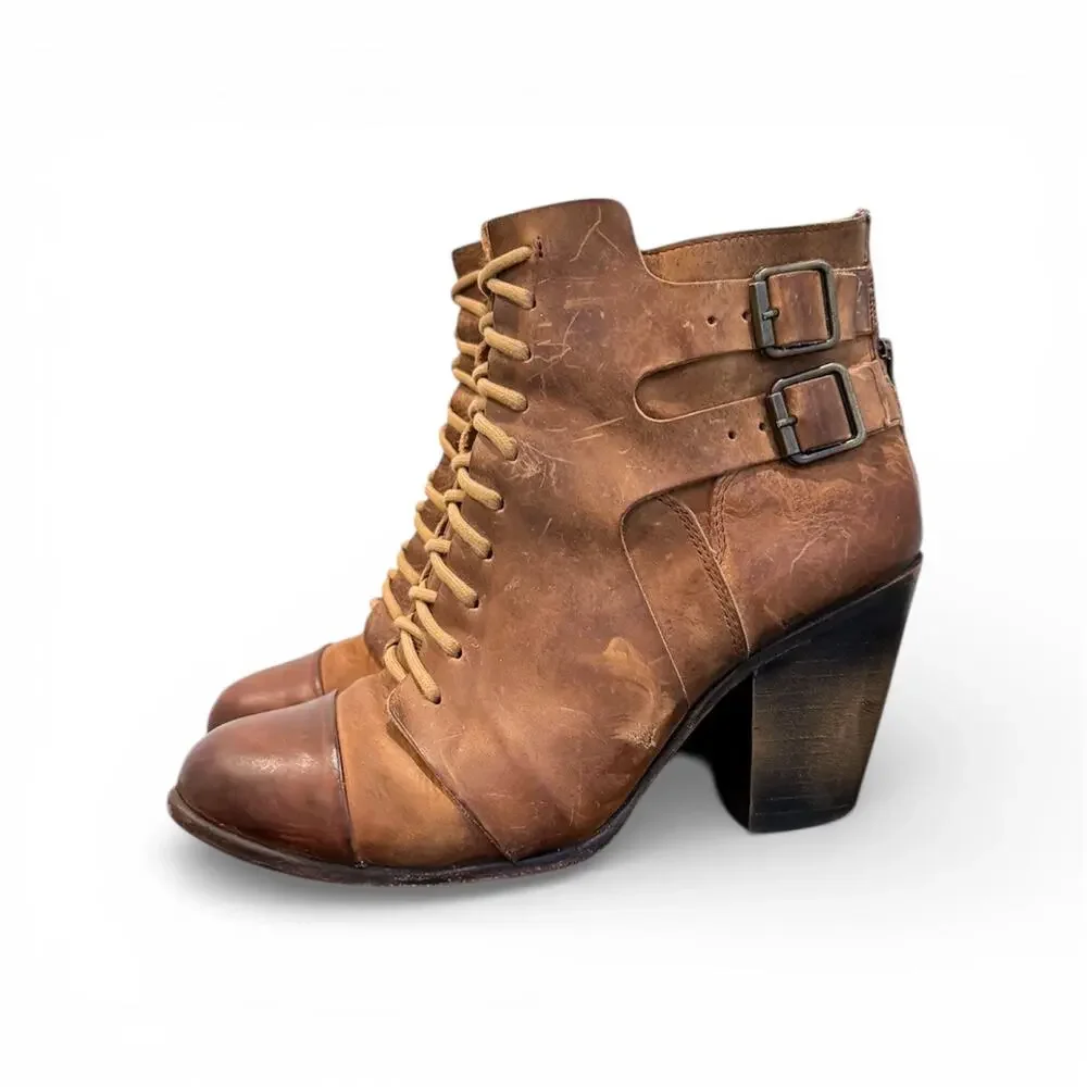 FREEBIRD Malry Leather Ankle Booties Brown – Size 8 – EUC - Picture 4 of 9